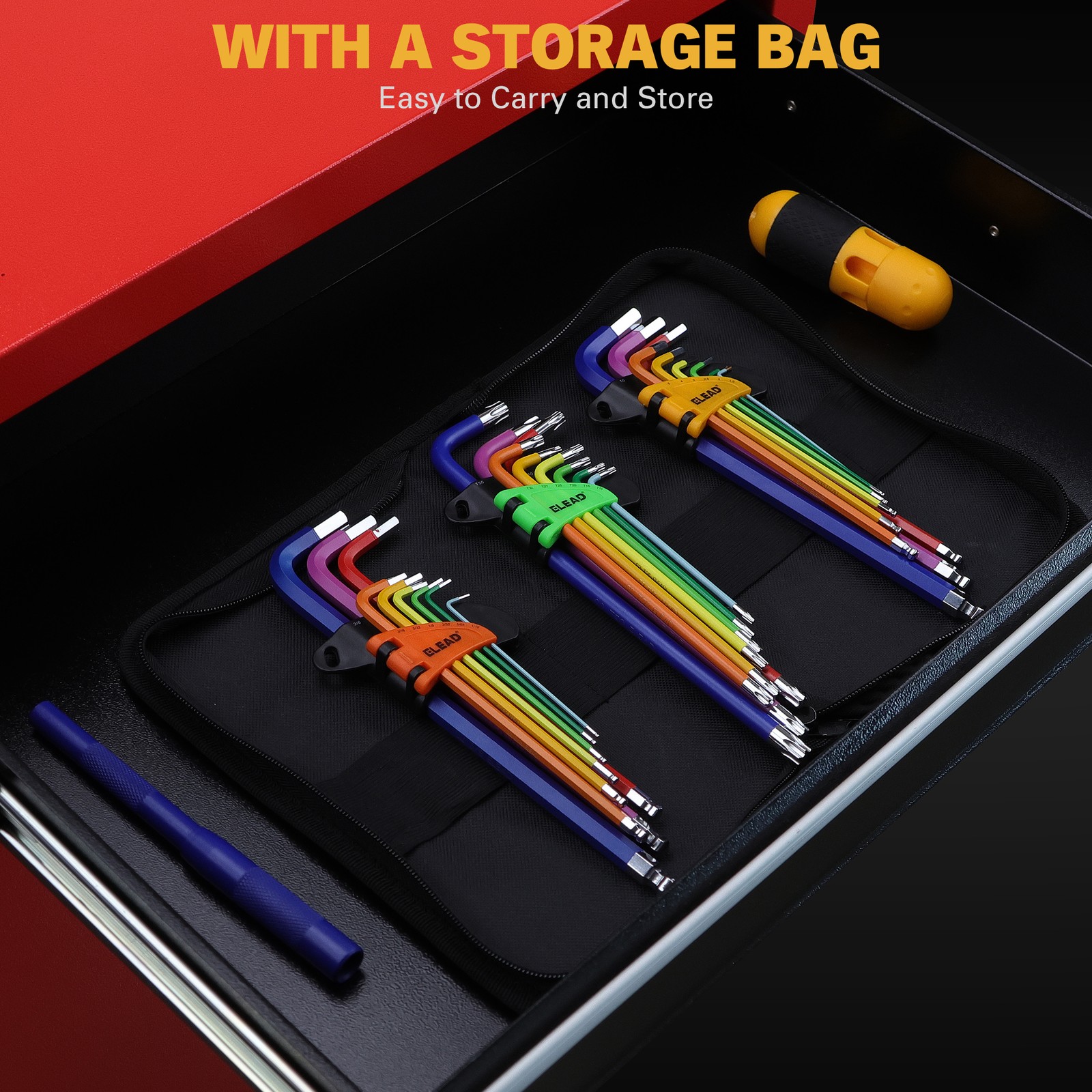 29 Piece Allen-Wrench Hex Torx Key Set Long Arm Ball End Metric SAE Torx Star