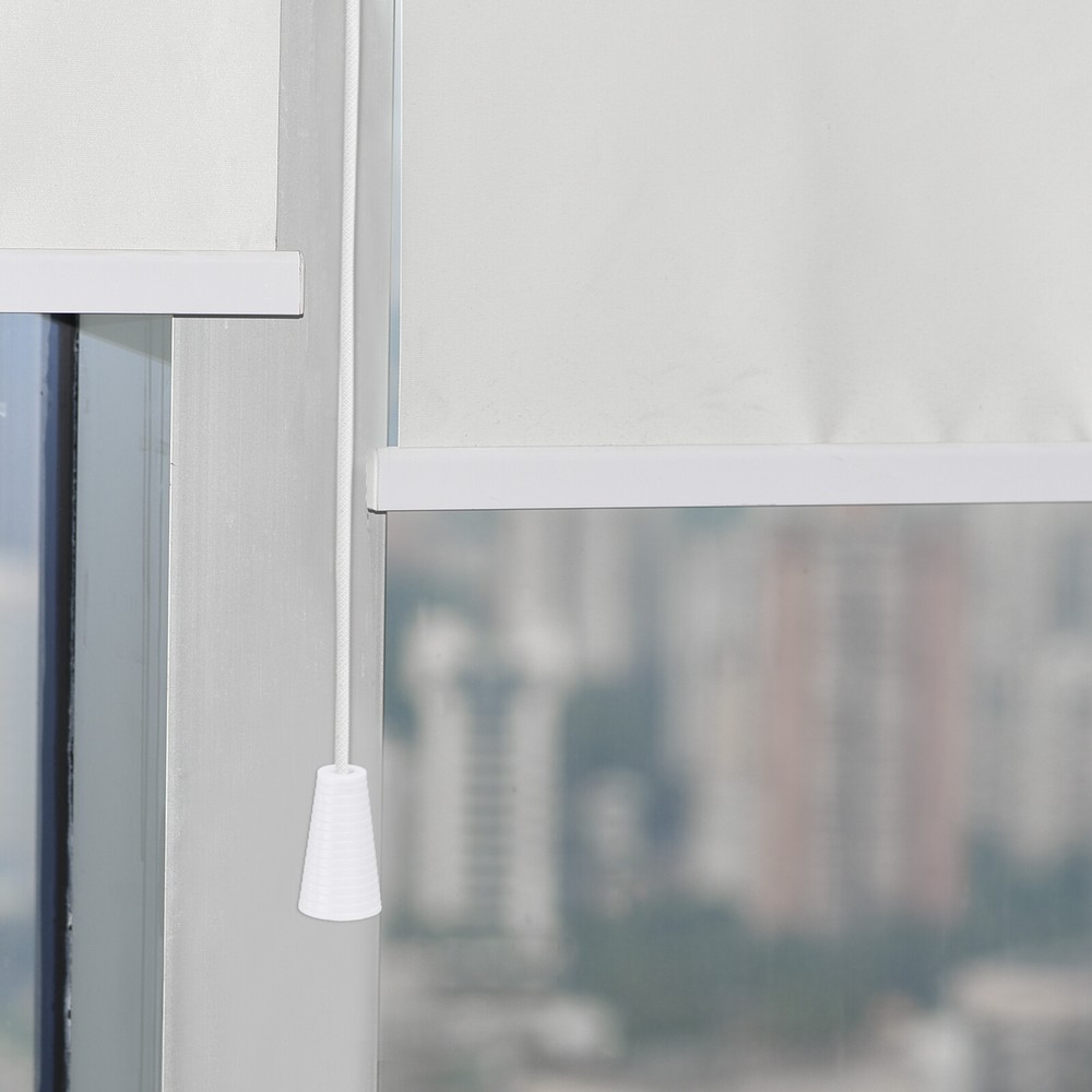 8Pcs Cord Knobs, 19mm Window Blind Tassels Plastic Pull Cord, White