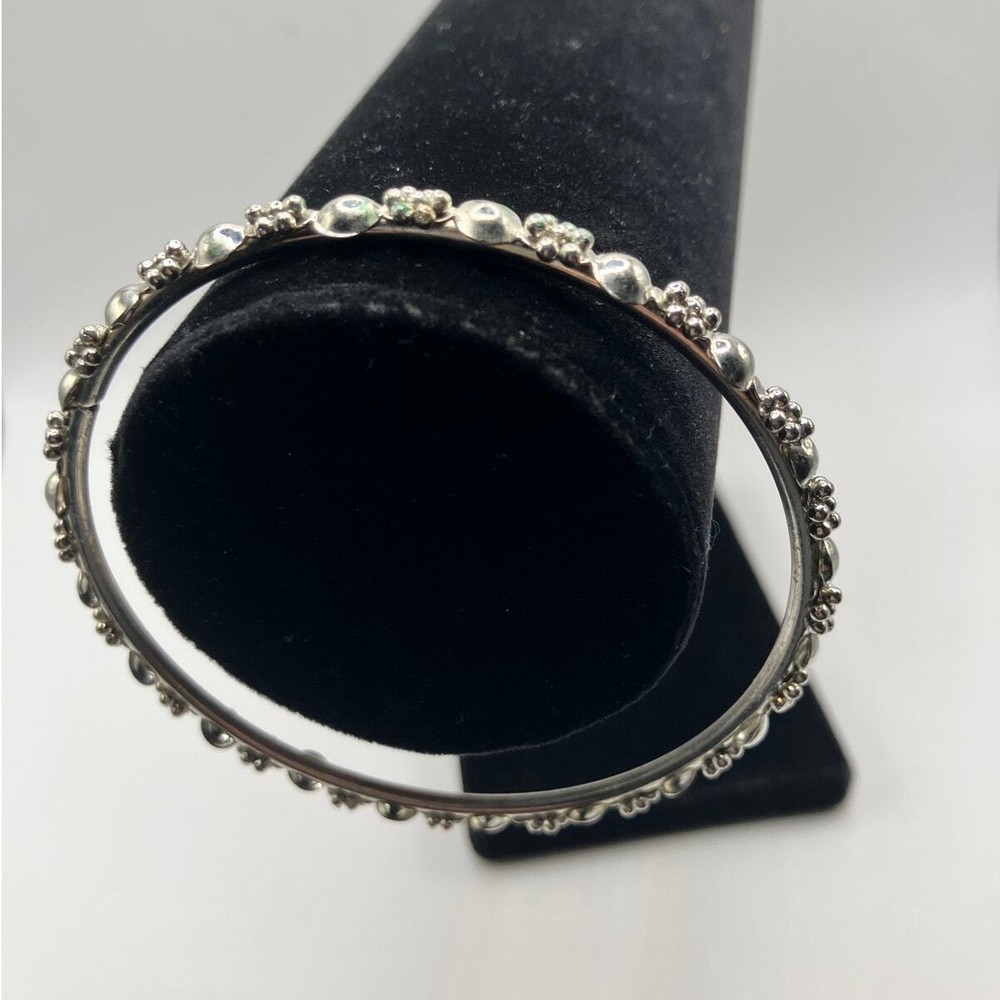 Silver-Tone Circular Design 2 7/8" Bangle!