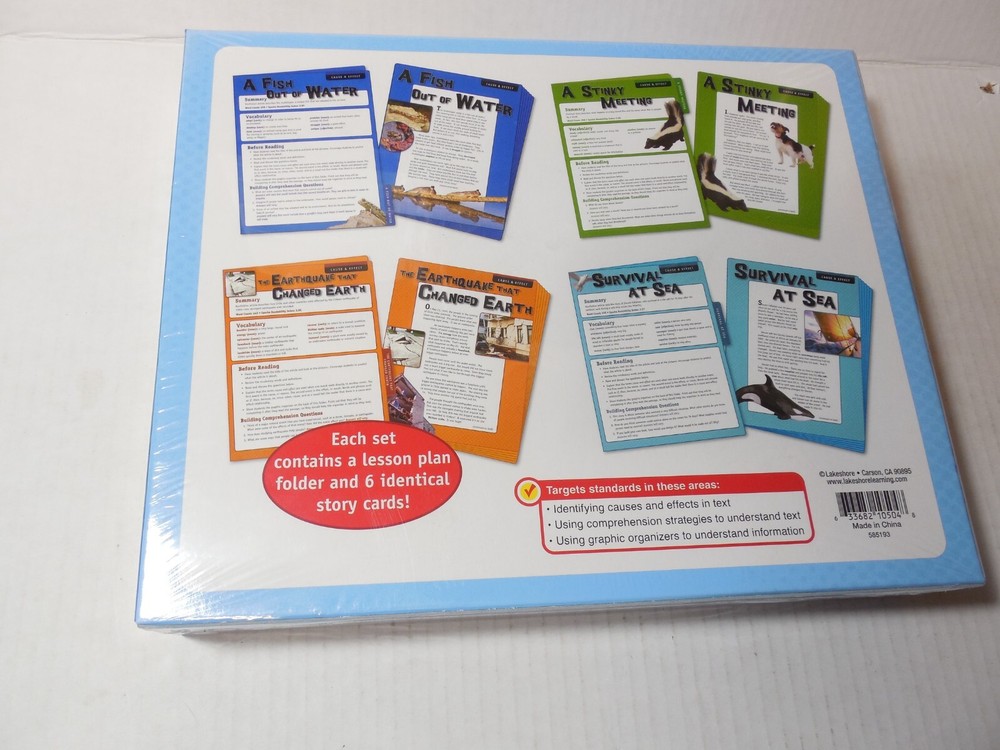 Lakeshore High-Interest Intervention Reading Folders Cause Effect Grades 9+ New