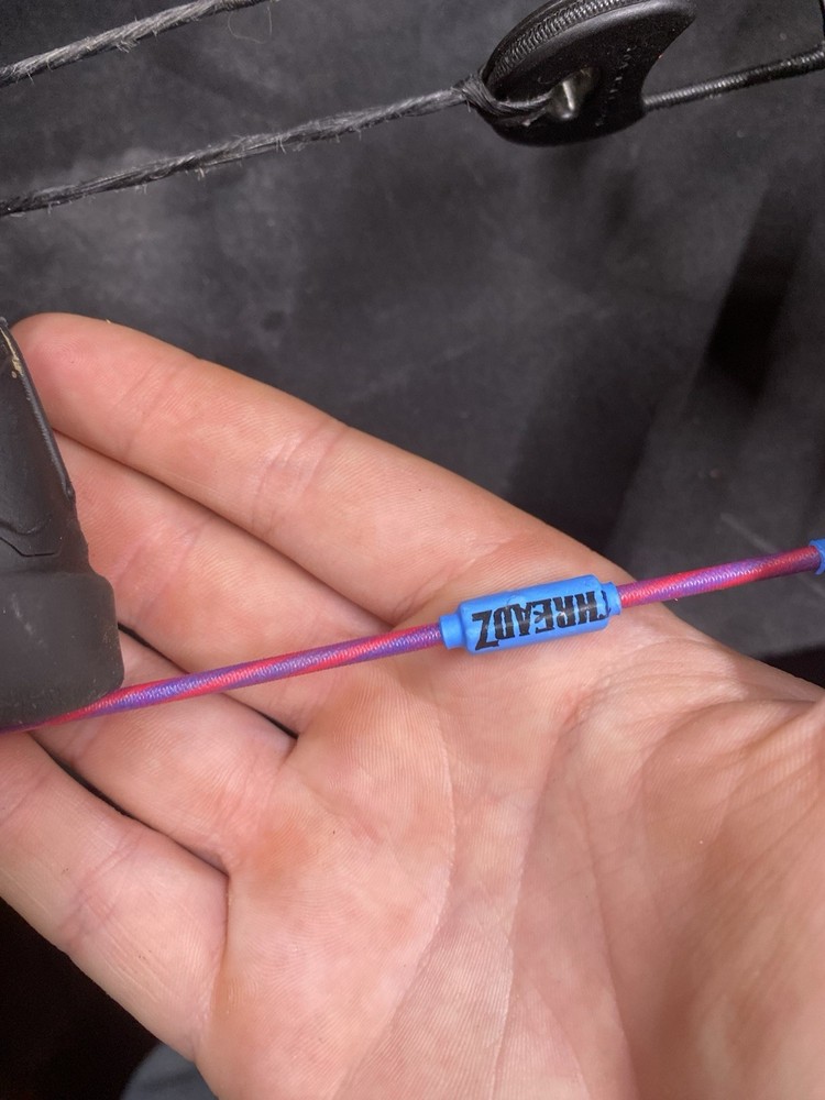 Mathews Triax Compound Bow String and Cable Set Blue Pink White threadz