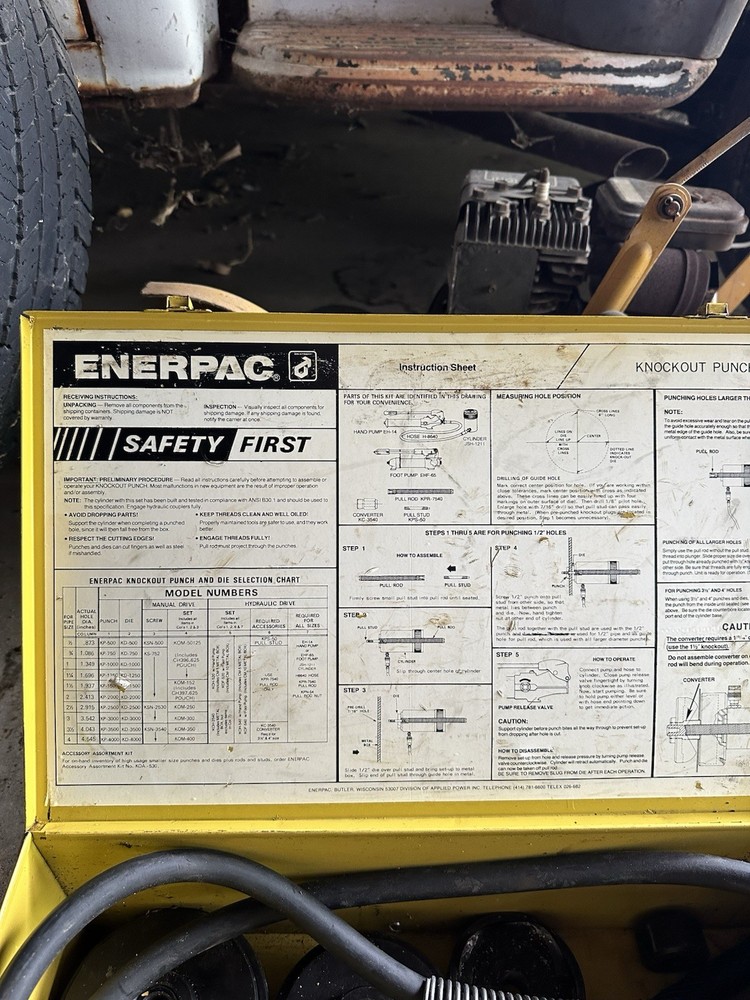 Enerpac Hydraulic Hole Punch