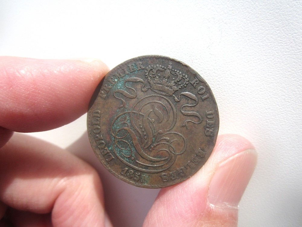 1851 BELGIUM 5 CENTIMES