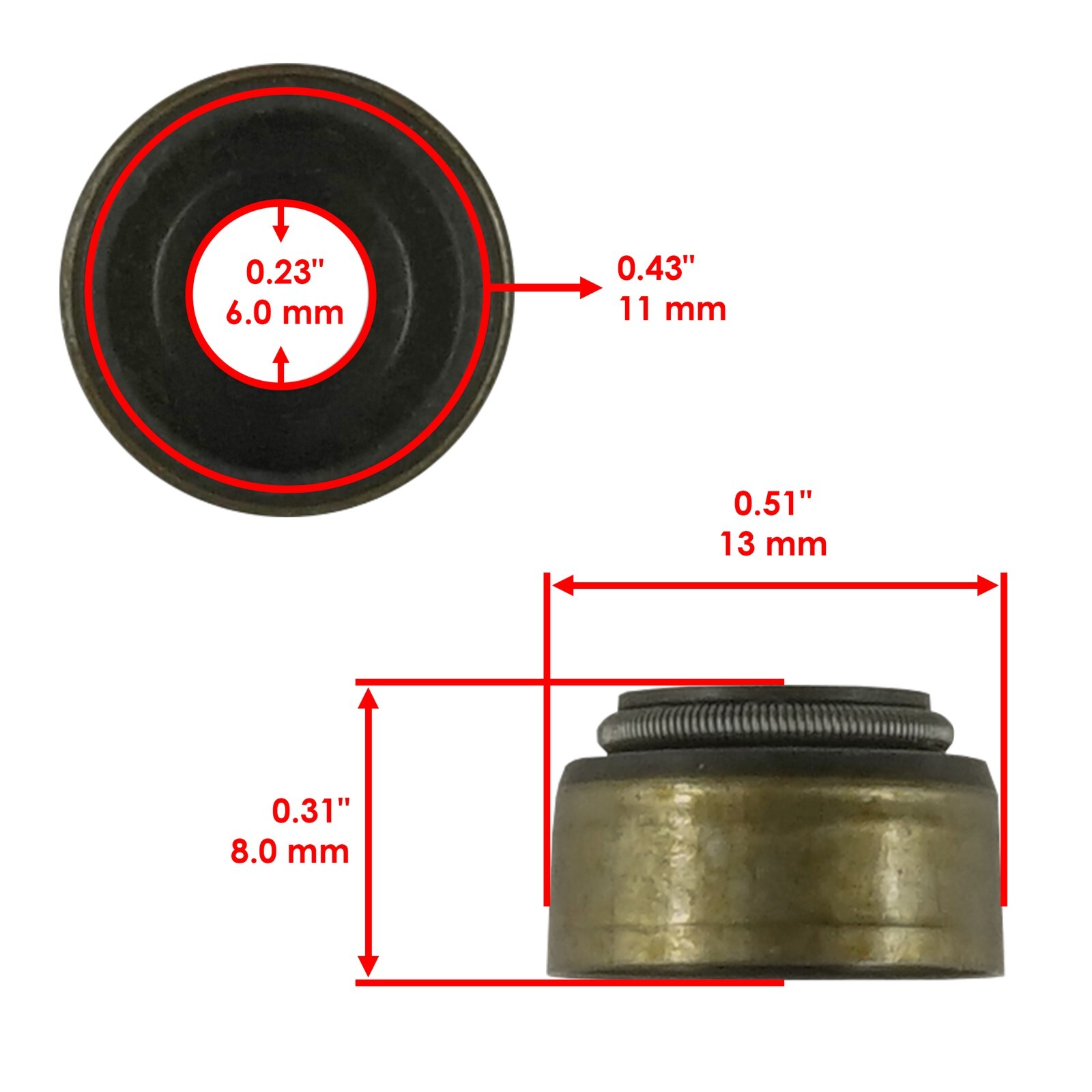 2x Valve Stem Seal for Polaris 3084858
