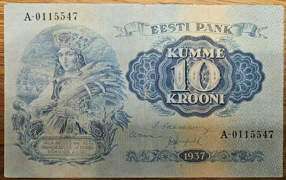 Estonia 10 krooni 1937