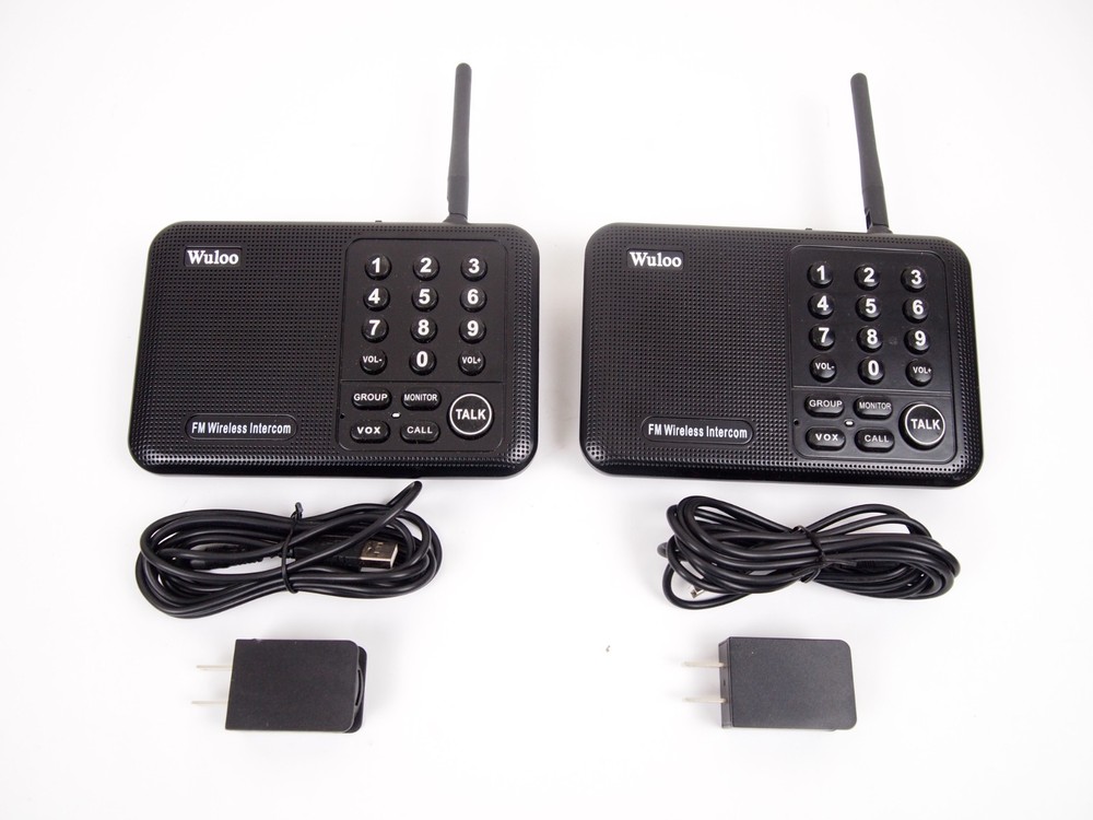Wuloo WL666 WL-666 FM Wireless Home Intercom System 2 Pack