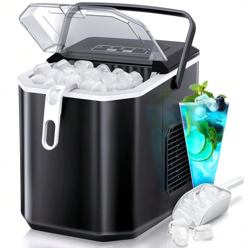 Portable Countertop Ice Maker 26LBS Fast Bullet Ice Machine Self Clean