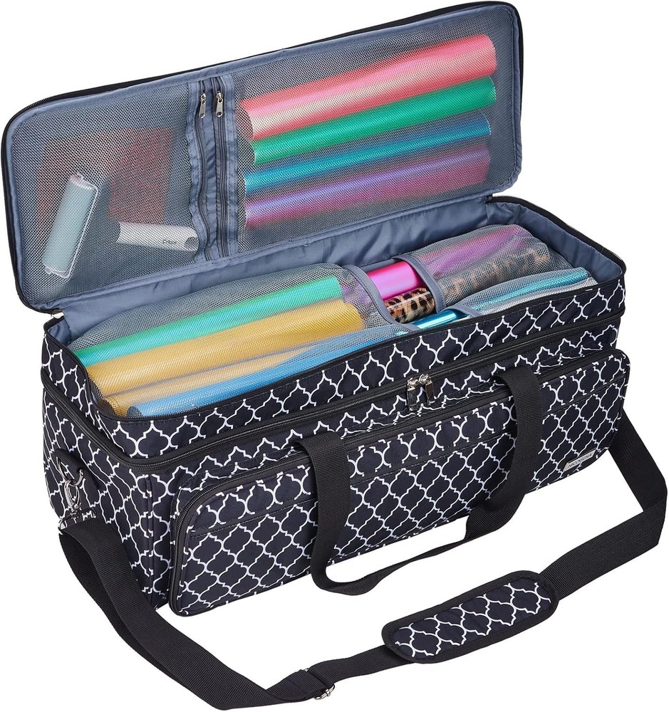 Double Layer Carrying Case with Mat Pocket for Cricut Maker 3, Explore 3, Mul...