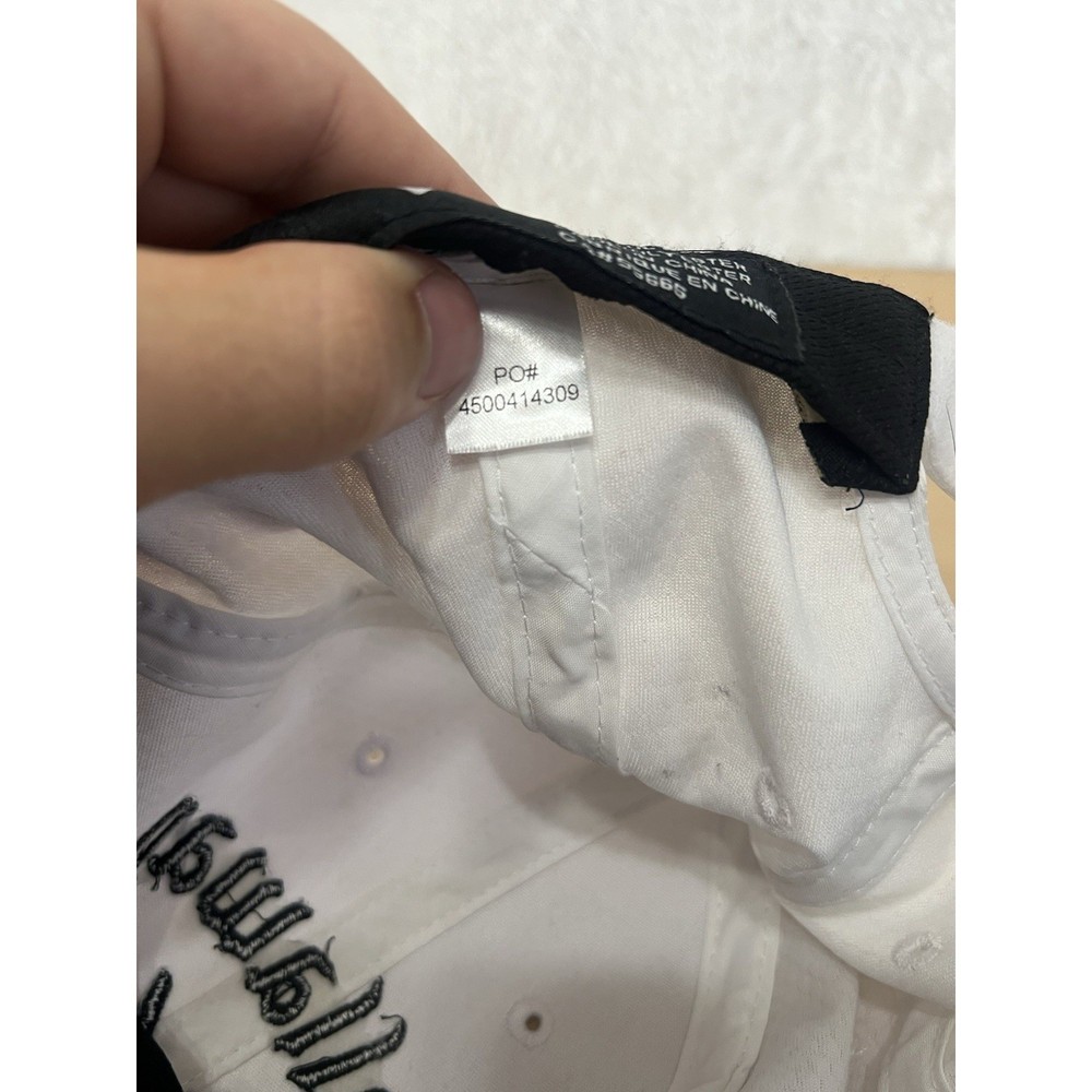 Callaway White Performance Golf Hat Adjustable Mesh Cap Black Logo