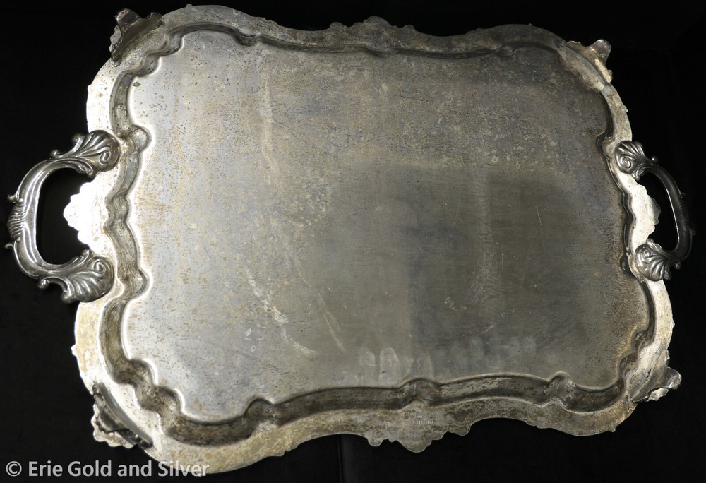 Goldfeder Silverware Co. Silverplate Footed Serving Tray