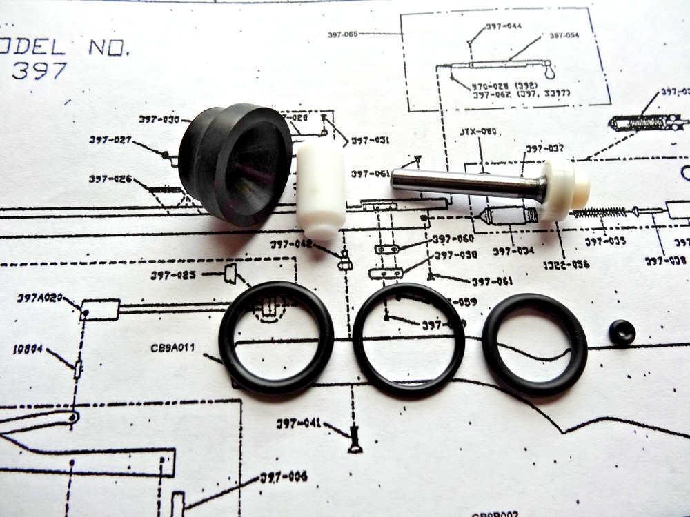 Benjamin Sheridan 397PA Complete Seal Kit W/Exploded View