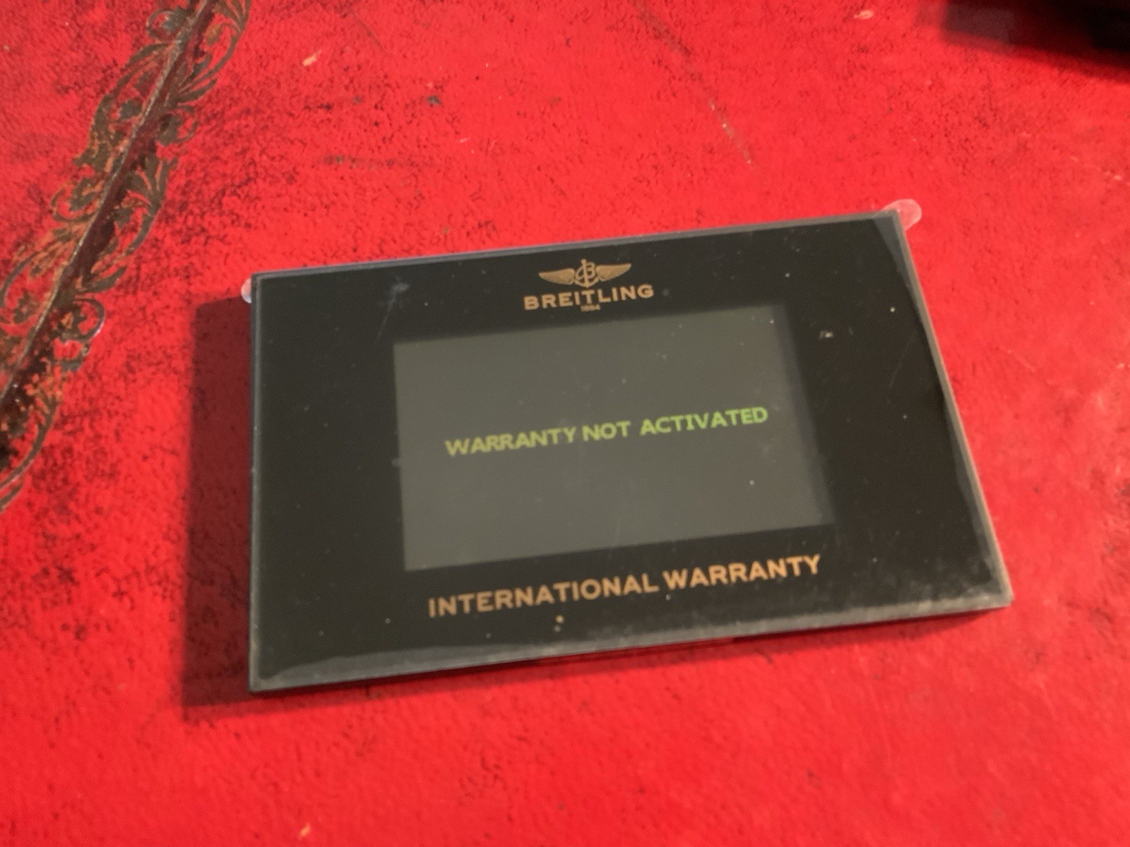 Breitling Watch International Digital Warranty Open NOT ACTIVATED (ONLY ONE)