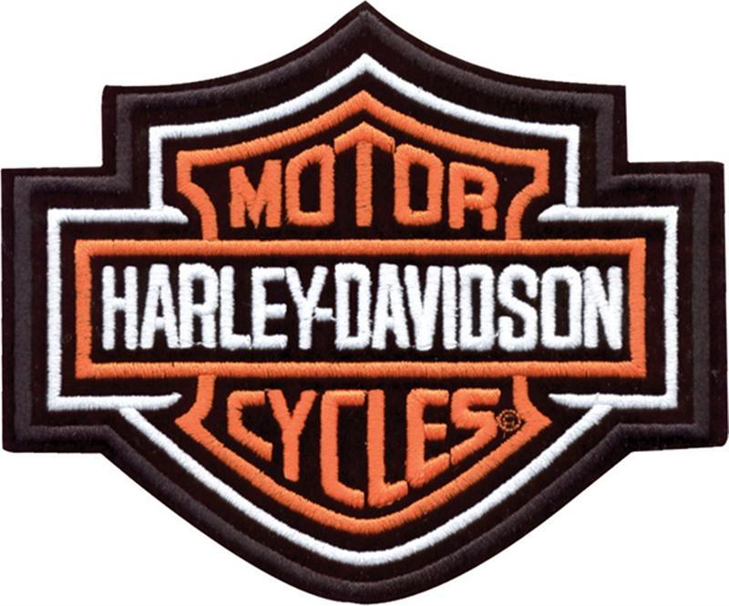 Harley Davidson Patch/Patch Bar & Shield Orange #8011390 Approx 7.6x6.2cm