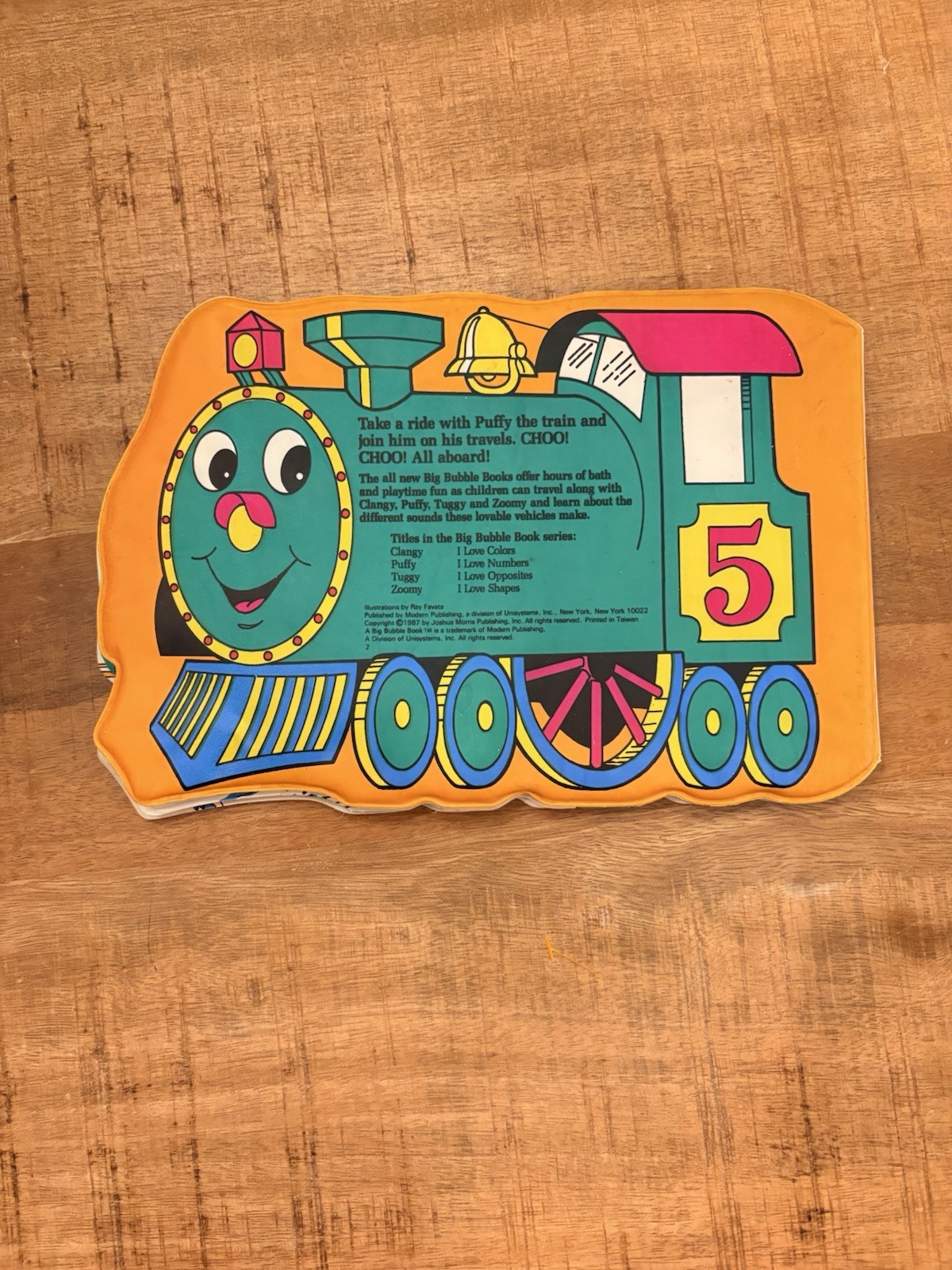 PUFFY Vintage Book About Trains 1987 Joshua Morris Publishing bubble book