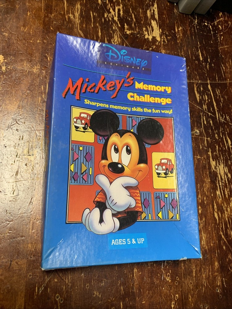 Disney Mickey’s Memory Challenge Vintage Computer 3.5” Game Disk -IBM, PC, Tandy