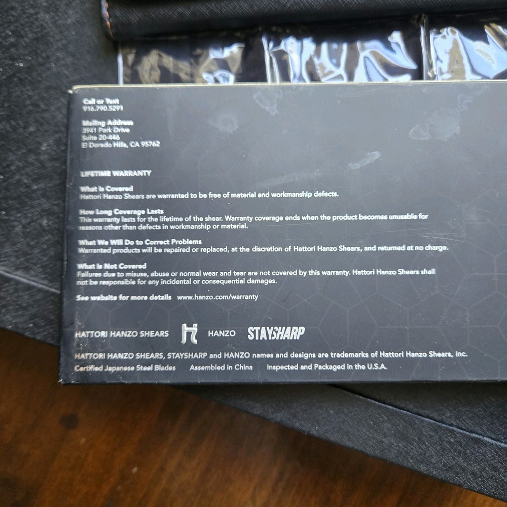 Hattori Hanzo Shears box STORAGE CASE cloth PROTECTER (EMPTY) Authentic