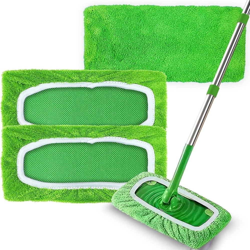 Microfiber Mop Pads for Swiffer - Reusable 3 Pack Washable