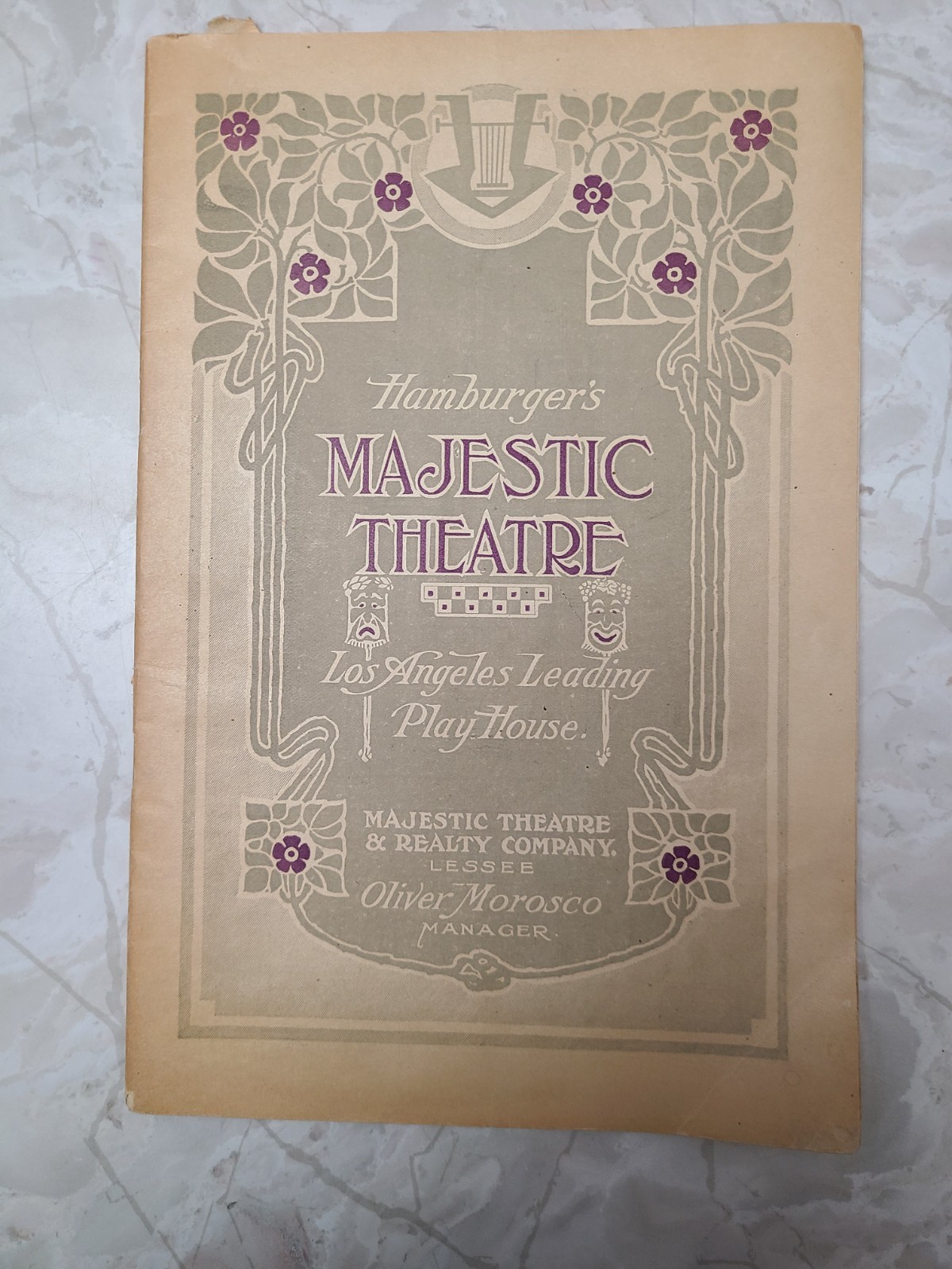 1911 Hamburger's Majestic Theatre Los Angeles Playbill Shakespeare Plays