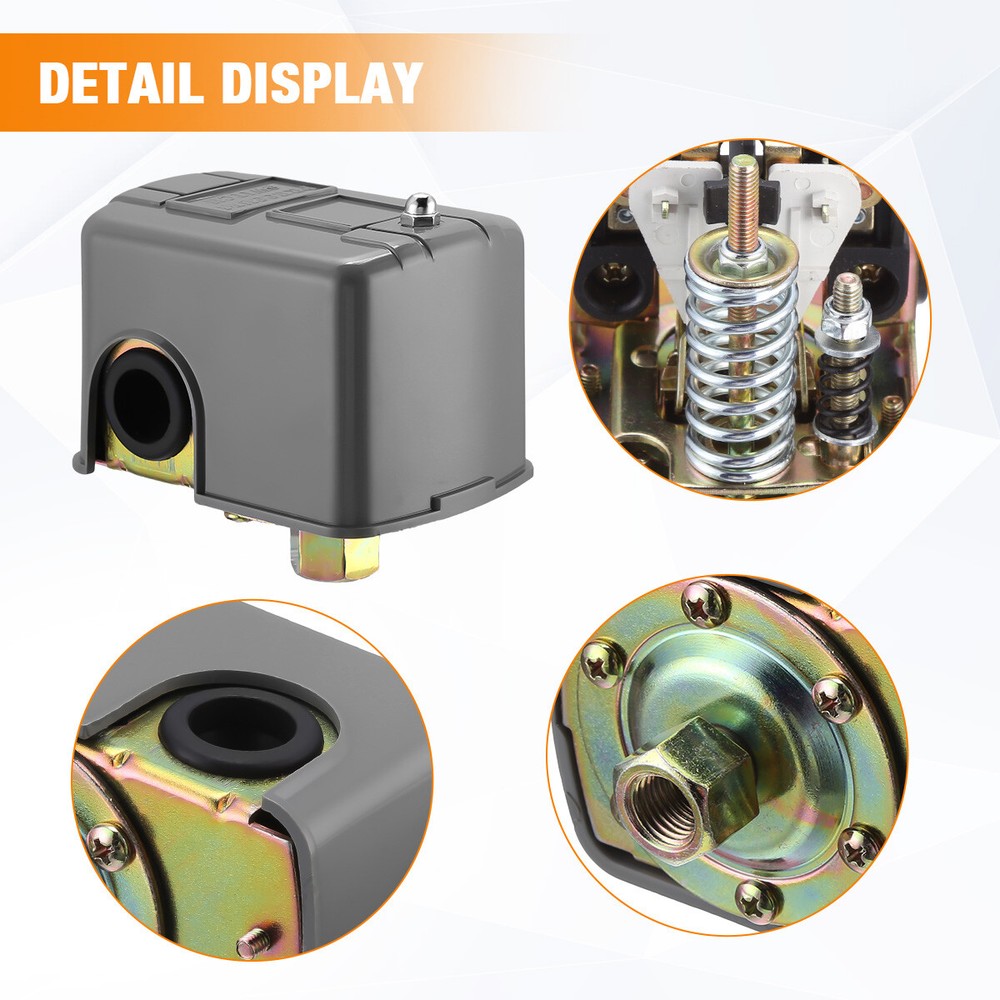 40-60 PSI Well Water Pump Pressure Control Switch Adjustable Double Spring Pole