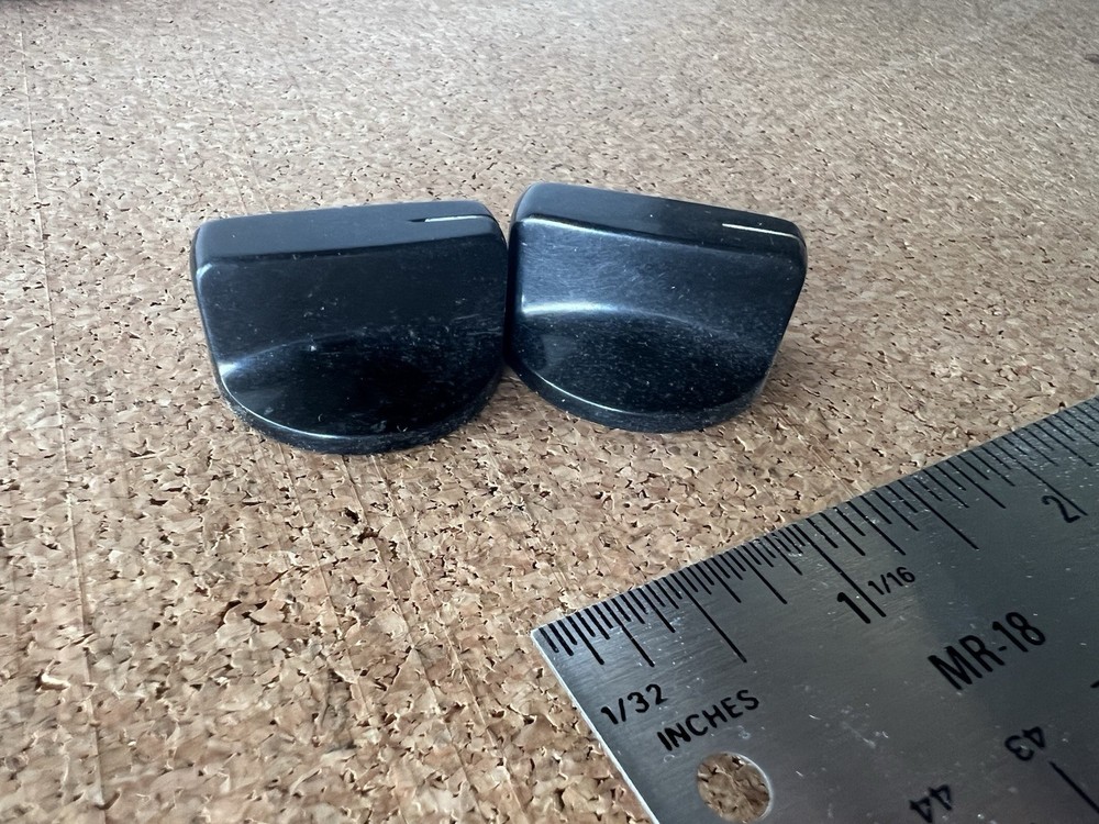 Vintage Black Daka-Ware Selector Control Knobs - Lot of 2