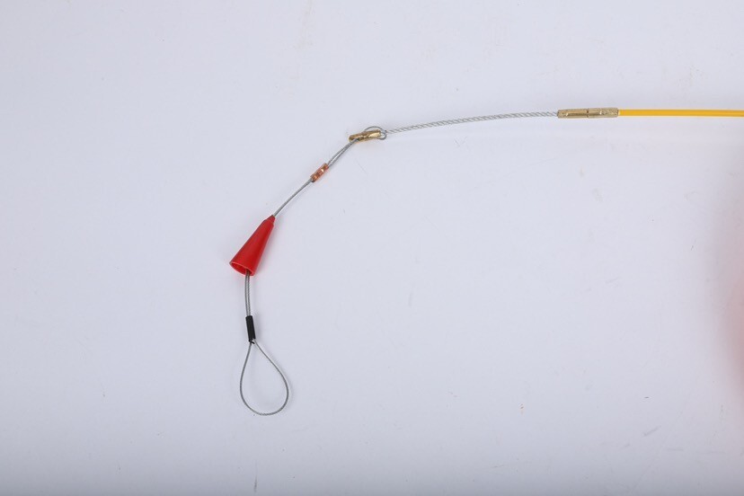 SYSTON Fish Tape Steel Wire Puller 1/8" 100 ft, Cable Puller Tool with Loop Tip