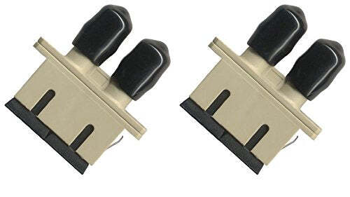(2 Pack) Fiber Optic Adapter Coupler SC-ST Multimode Duplex