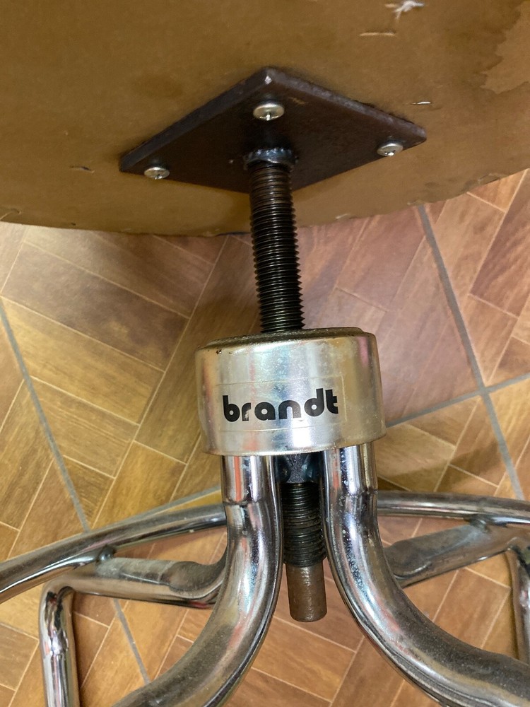 Brandt BLUE Chrome revolving Stool