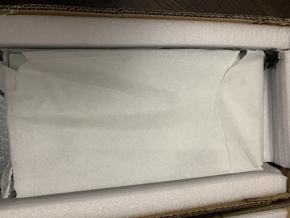 Rectangular Fire Pit Wind Guard 41.5 x 11.5 x 6 Tempered Glass Partial!!!