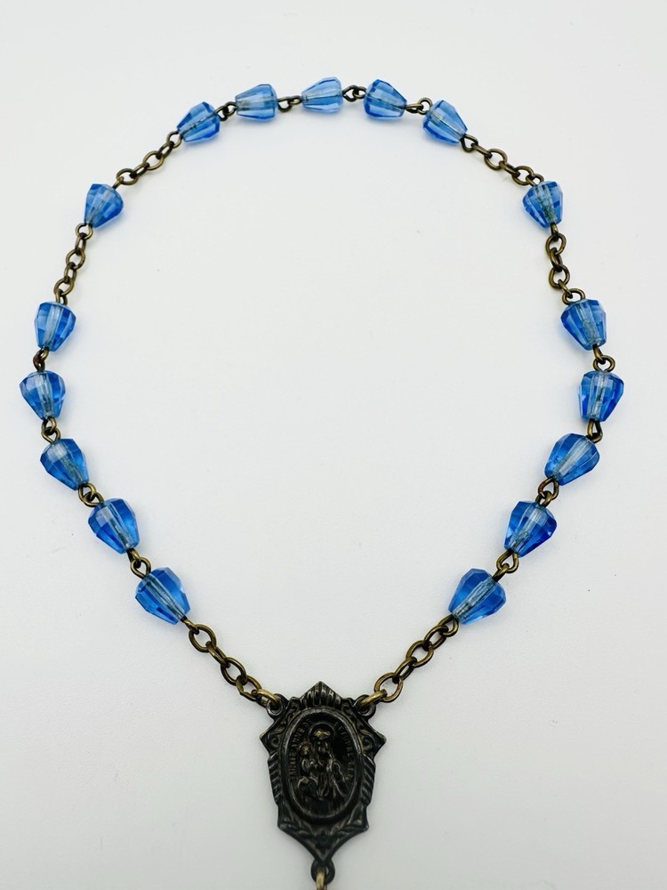 Vintage Czech Class Bead Rosary