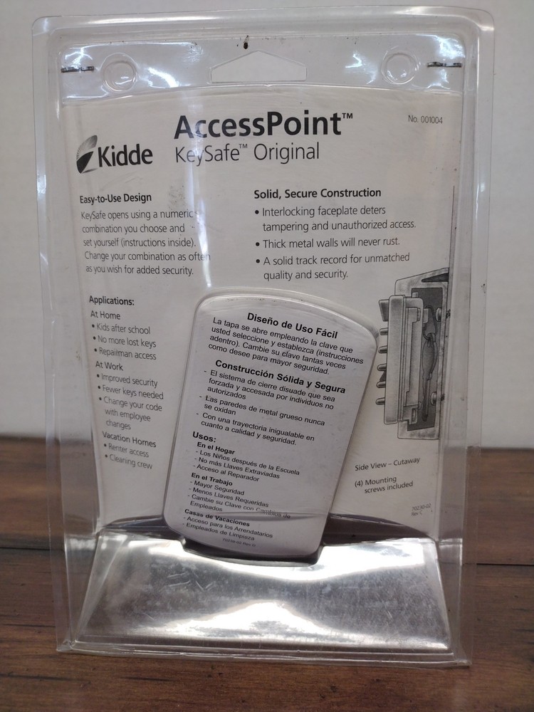 NEW Kidde 001004 AccessPoint Pushbutton Wall Mounted Key Storage Safe 6319040