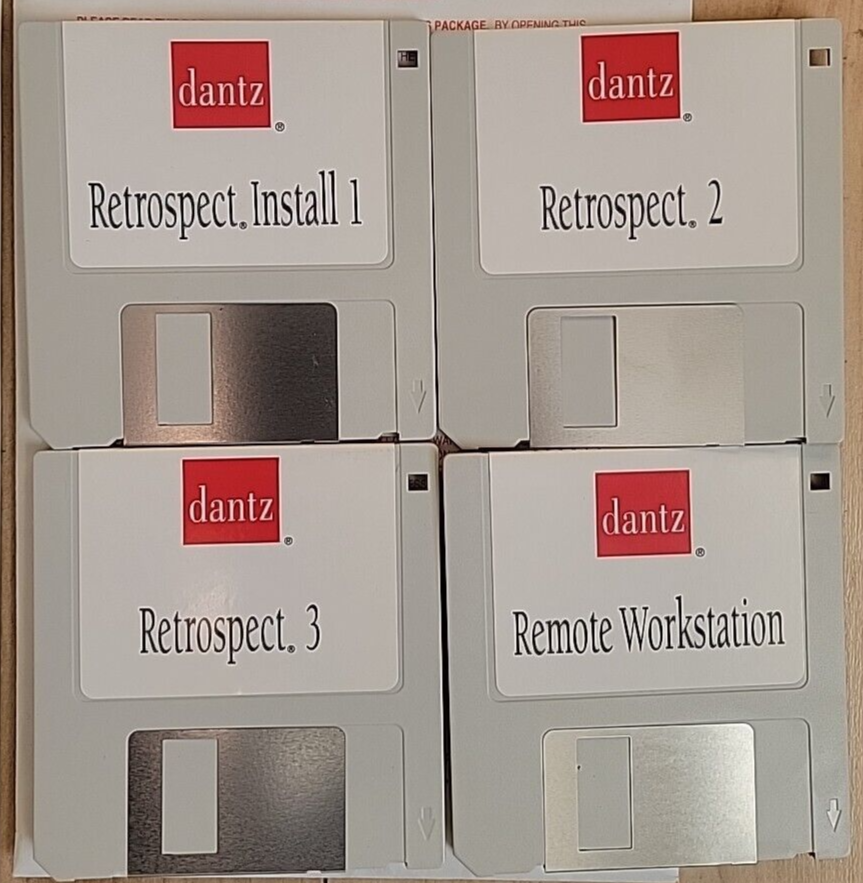 Dantz Retrospect Macintosh Backup Software 3.0 1995 Mac Apple 3.5" Floppy (READ)