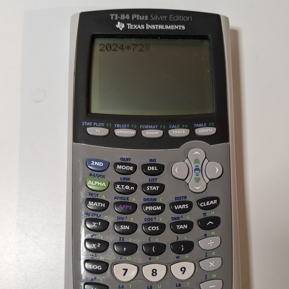 Texas Instruments TI-84 Plus Silver Edition Grey with Top Cover, Tested, Working