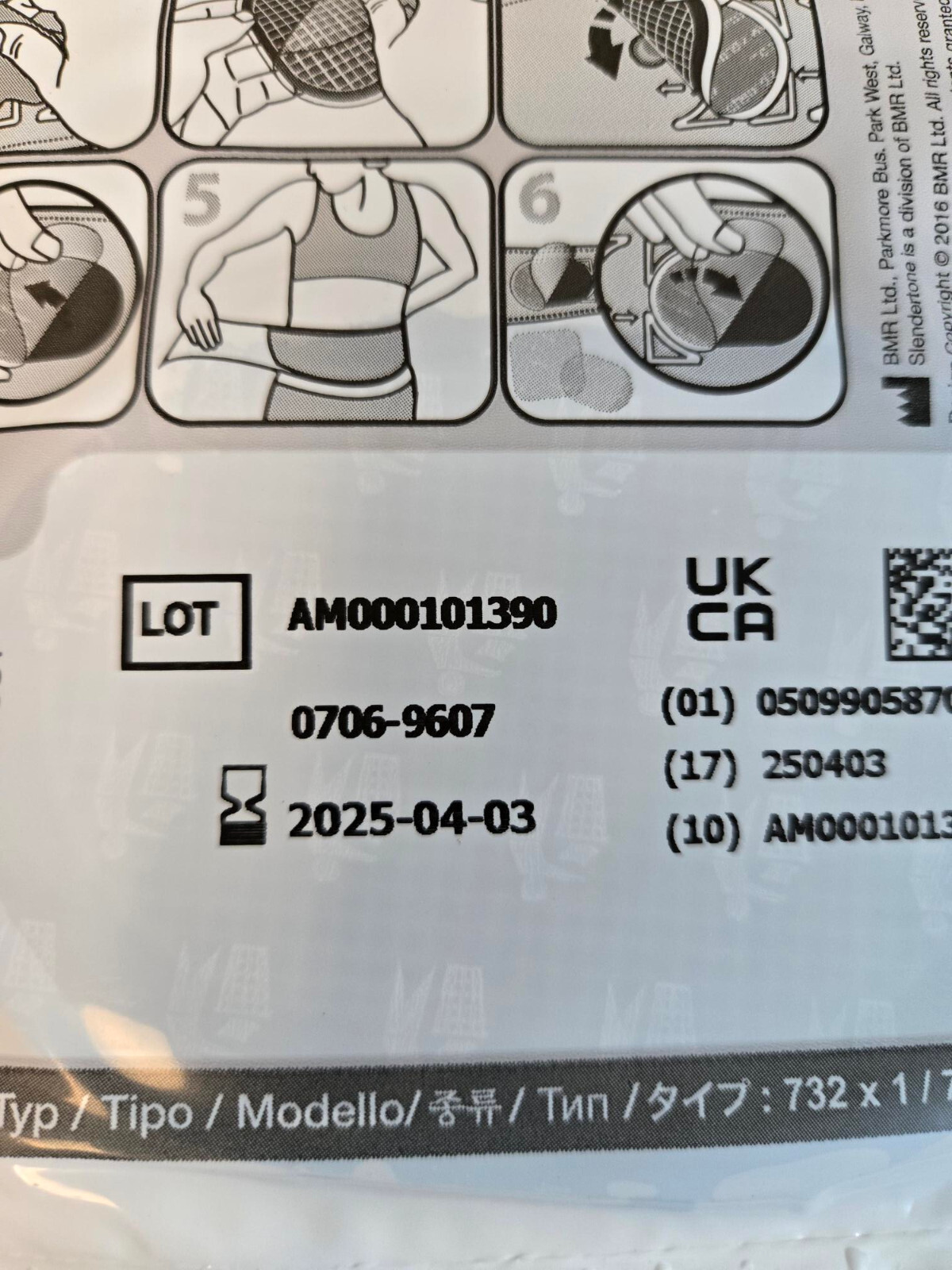 SLENDERTONE Replacement Abdominal Toning Gel Pads 3 Pads See Date