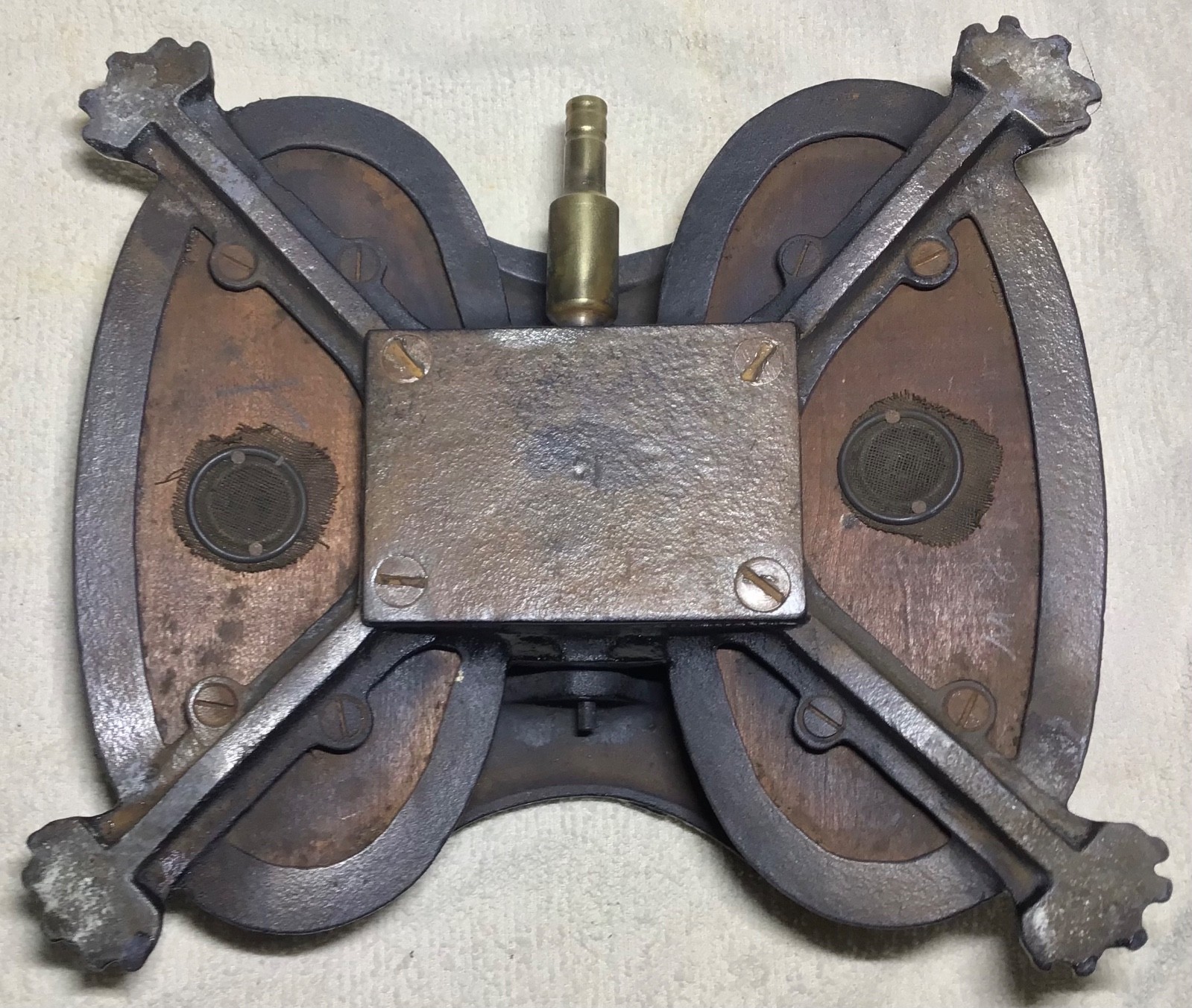 1880s era antique CLAW-FOOT air pump BELLOWS old DENTAL quack medicine APPARATUS