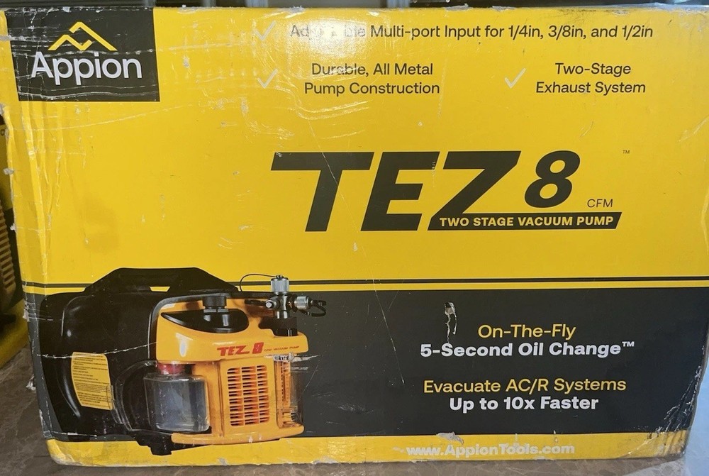 Appion Tez 8 CFM Two-Stage Vacuum Pump
