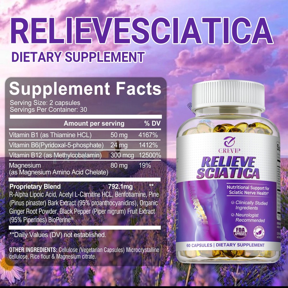 Relieve Sciatica Capsules - Hip Joint Sciatica Pain Relief & Inflammatory