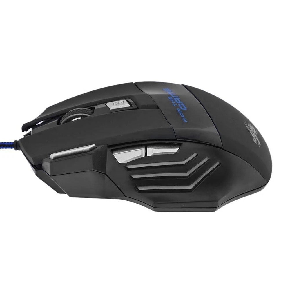 Gaming Mouse 7 Button USB Wired LED Breathing Fire Button 5500 DPI Laptop PC