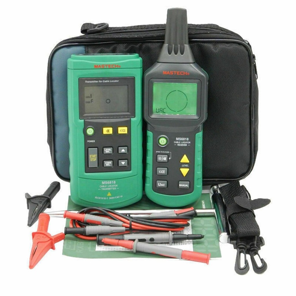 For MS6818 Wire Cable Metal Pipe Locator Detector Tester Line Tracker Portable
