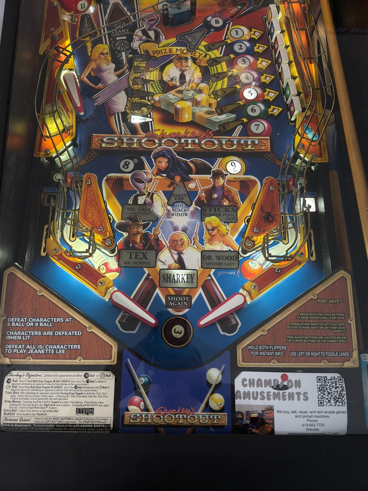 Sharkeys Shootout Pinball Machine