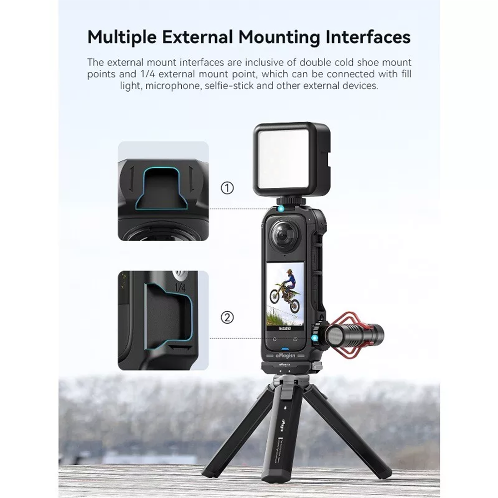 Quick Release Plastic Frame Cage for Insta360 X4 Protective