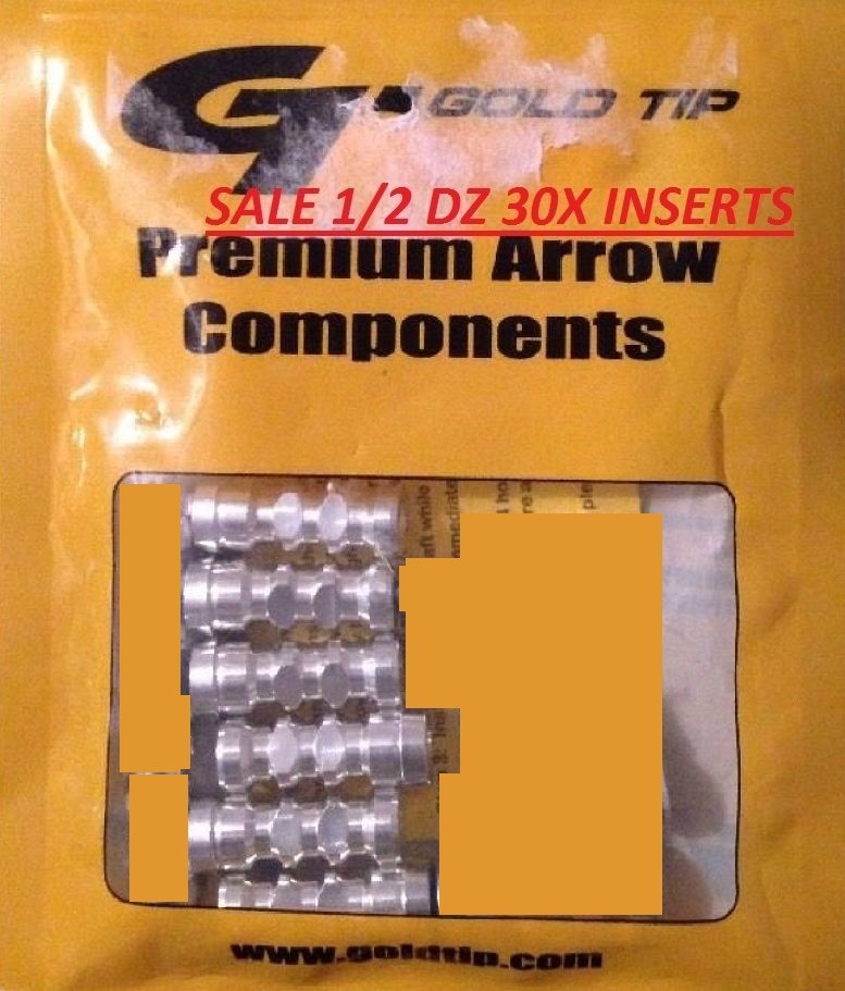 30X Inserts 52 Grain GOLD TIP Premium Arrow Components 1/2 dz