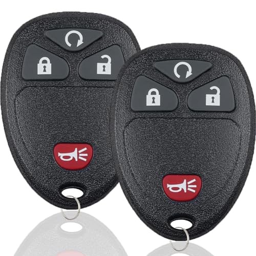 Key Fob Keyless Entry Remote Control Compatible with Chevy Silverado 4Btn, 2PC