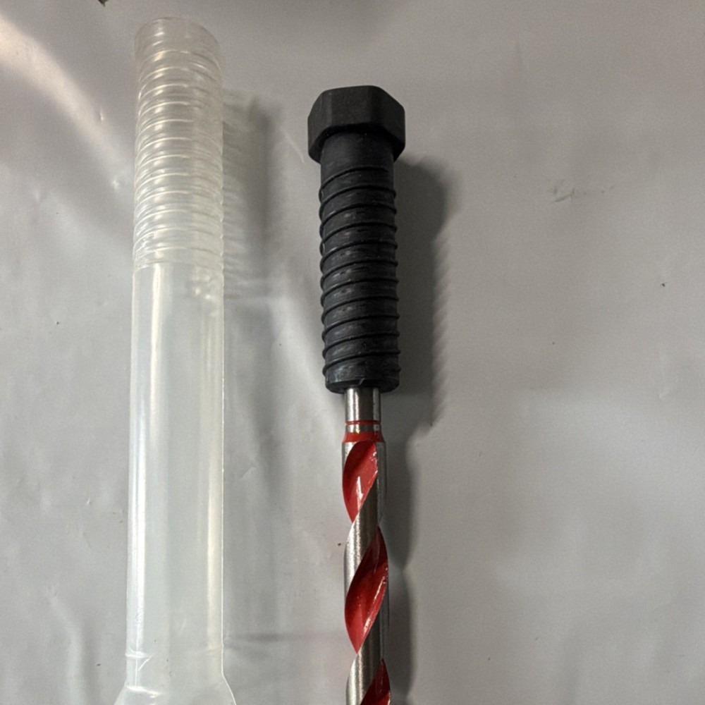 Red Silver Auger Woodworking Drill Bit with Protective Case