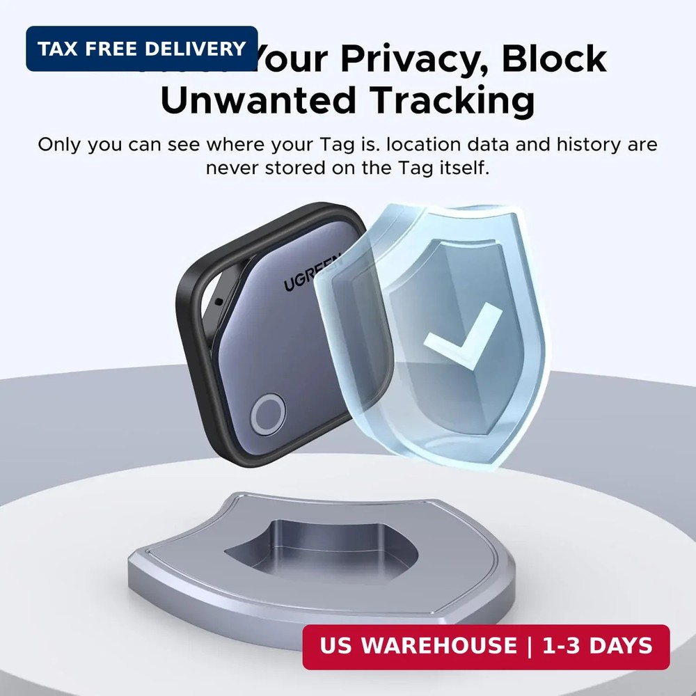 UGREEN FineTrack Air Tracker Tags (iOS Only) 4 Pack, 2-Year Replaceable Battery