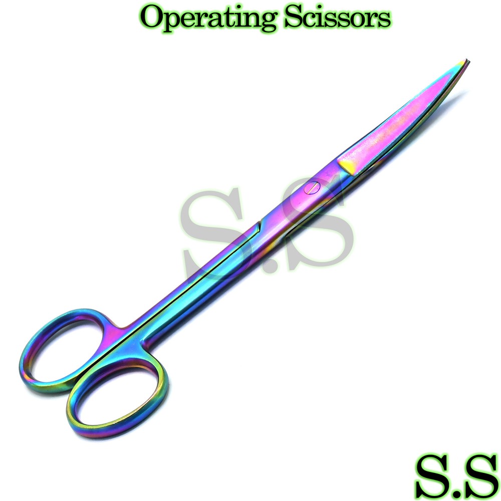Operating Scissors SH/SH Multi Color 5.5" Curved Surgical Instruments