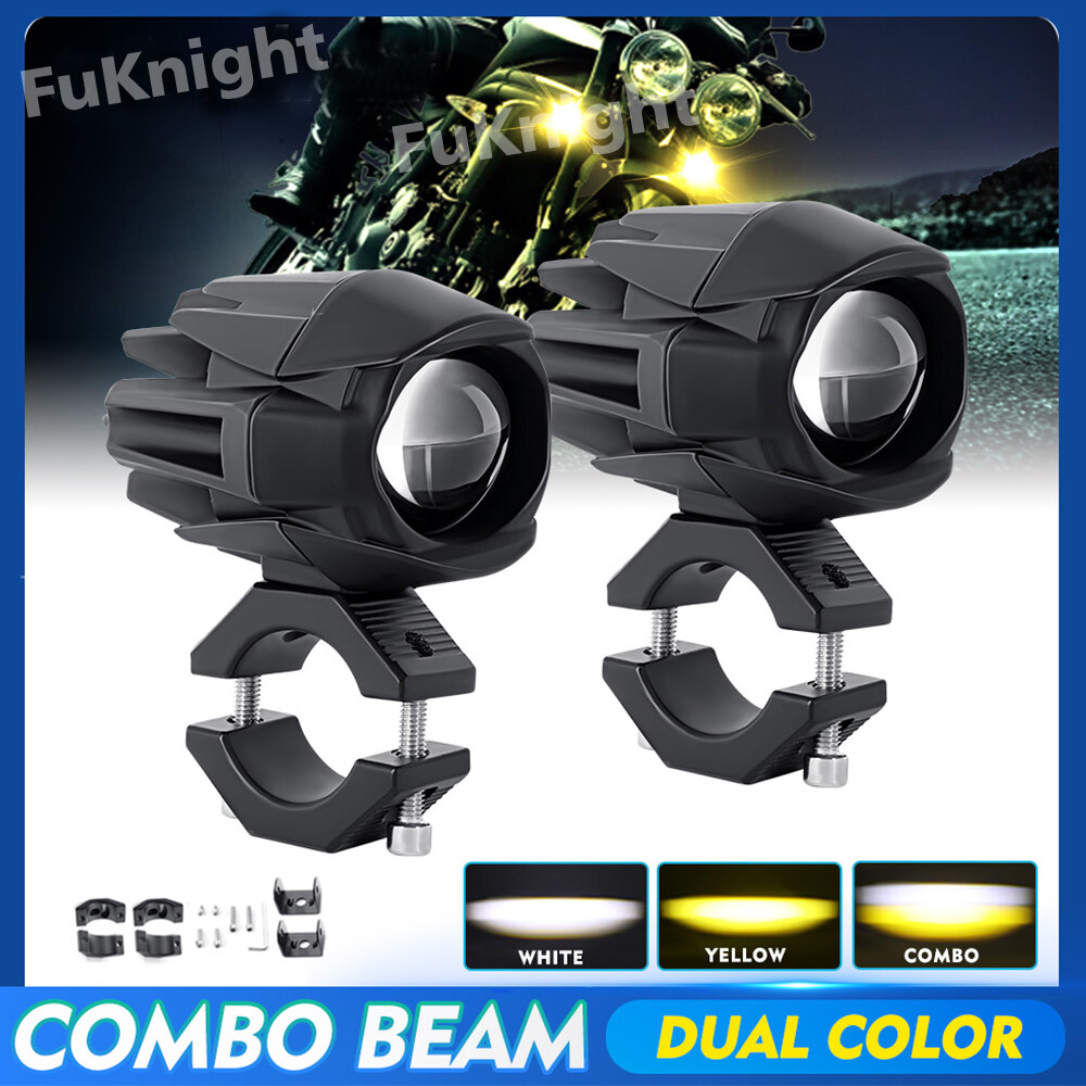 2Pc 3inch LED Spot Work Light Fog Lamp Driving Headlight Yellow White Motorcycle