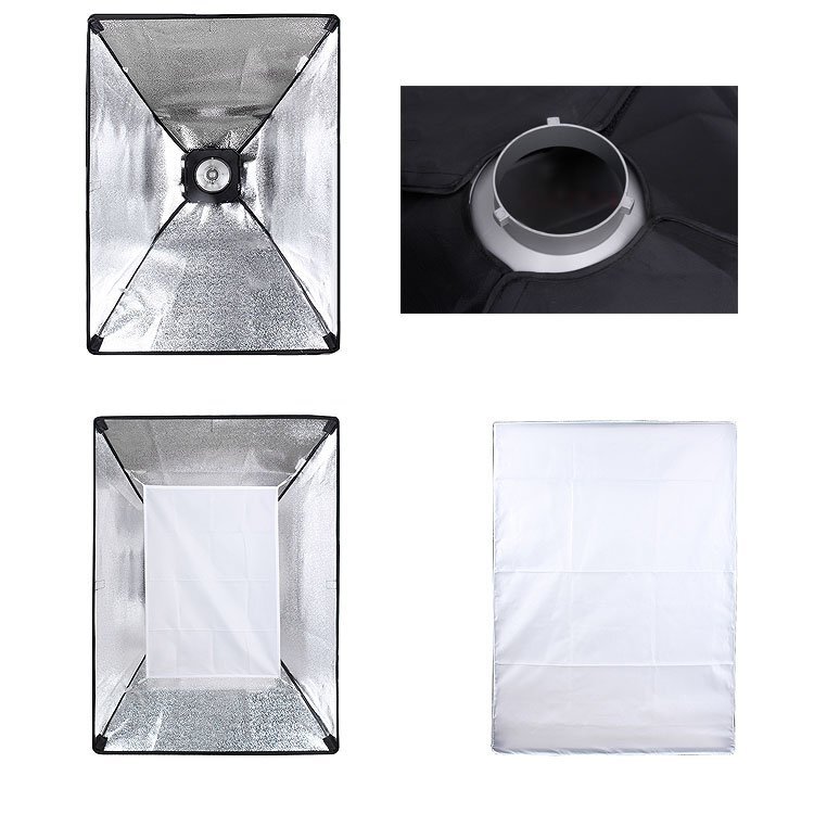 US 2*Godox 24"x35" 60x90cm Softbox Bowens Diffuser For Studio Flash Monolight
