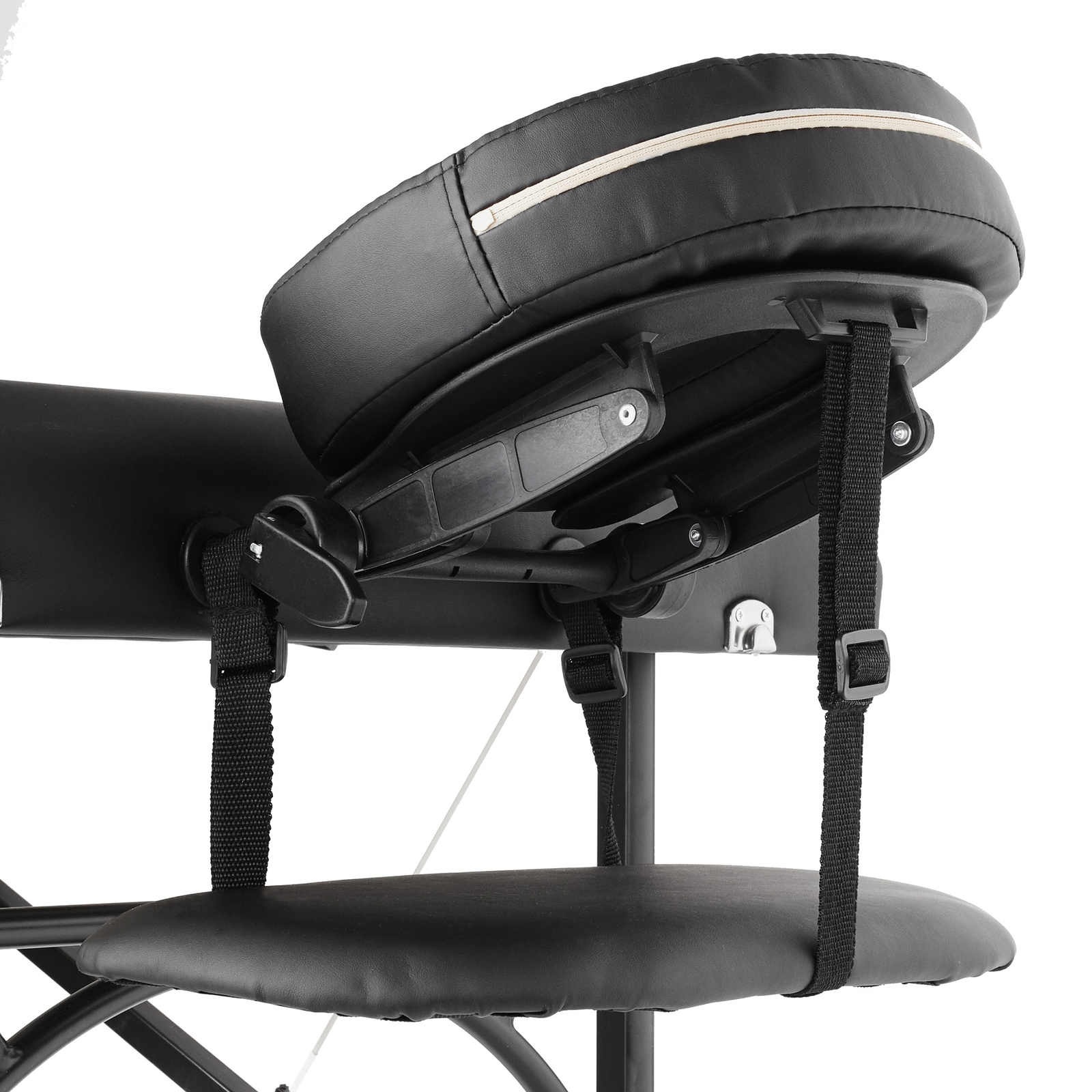 Portable Massage Table - Tilt Backrest Aluminum Legs with Carrying Case - Black