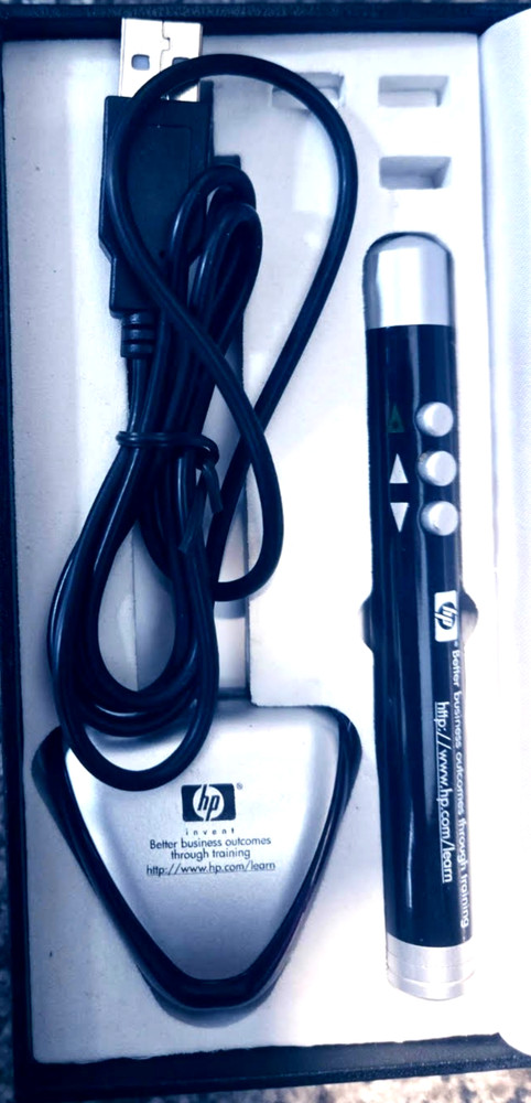 Presentation Wireless Presenter Laser Pointer Clicker USB attached HP Learning