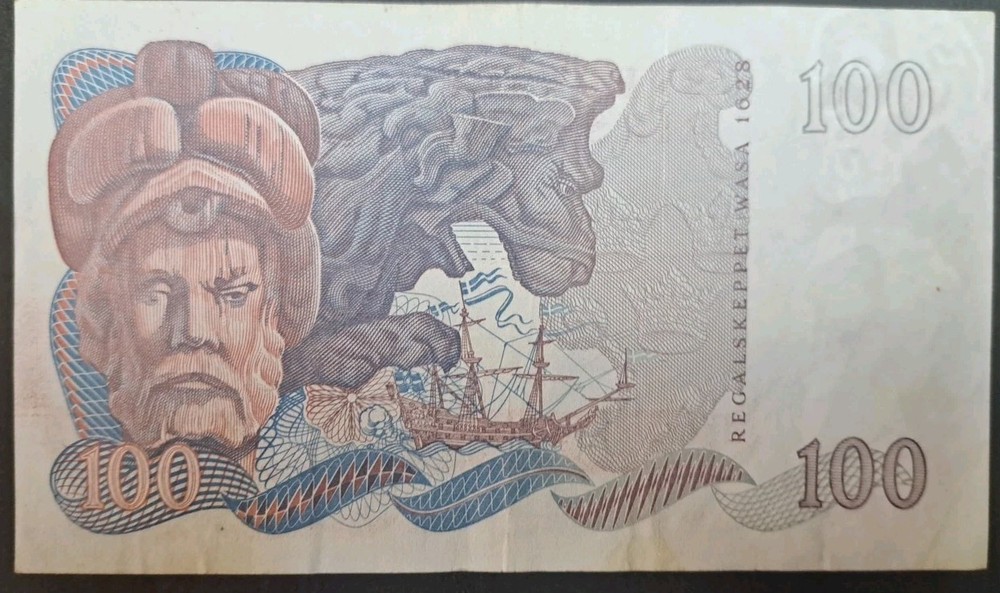 1982 Sweden 100 Kronor P54c, E-H647298.
